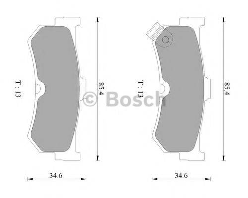 BOSCH BP2453 Комплект гальмівних колодок, дискове гальмо