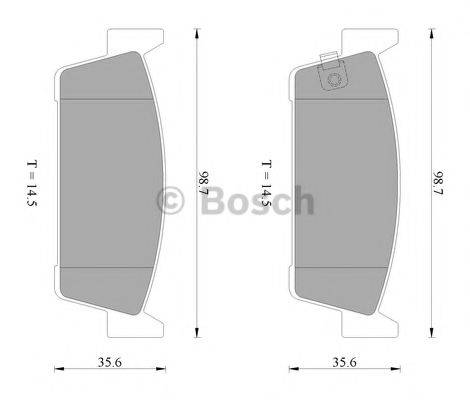 BOSCH BP2464 Комплект гальмівних колодок, дискове гальмо
