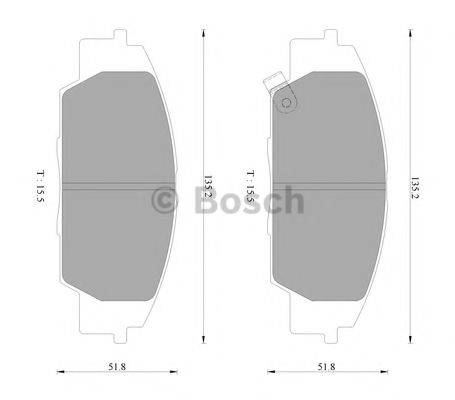 BOSCH BP2470 Комплект гальмівних колодок, дискове гальмо