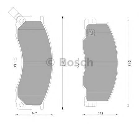 BOSCH BP2475 Комплект гальмівних колодок, дискове гальмо
