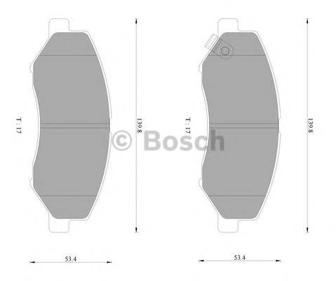 BOSCH BP2479 Комплект гальмівних колодок, дискове гальмо