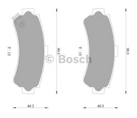 BOSCH BP2482 Комплект гальмівних колодок, дискове гальмо