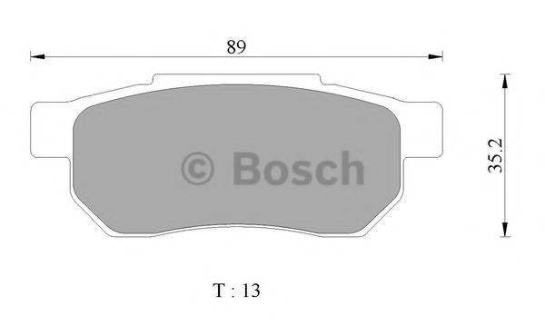 BOSCH BP2489 Комплект гальмівних колодок, дискове гальмо