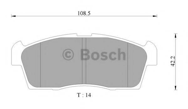 BOSCH BP2490 Комплект гальмівних колодок, дискове гальмо