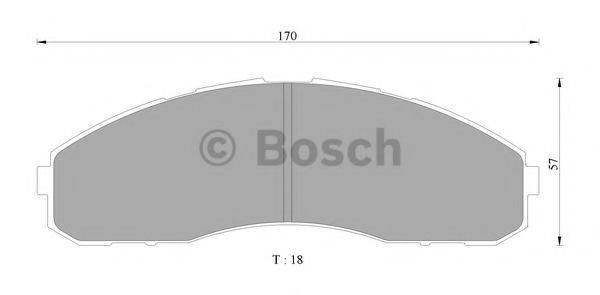 BOSCH BP2494 Комплект гальмівних колодок, дискове гальмо