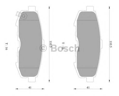 BOSCH BP2496 Комплект гальмівних колодок, дискове гальмо