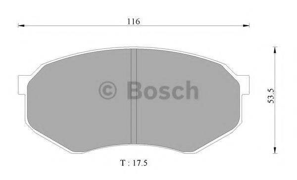 BOSCH BP2497 Комплект гальмівних колодок, дискове гальмо