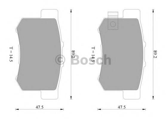 BOSCH BP2553 Комплект гальмівних колодок, дискове гальмо