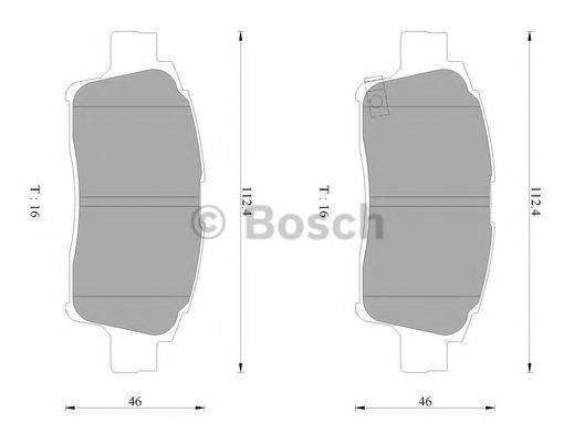 BOSCH 23348 Комплект гальмівних колодок, дискове гальмо