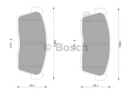 BOSCH BP2775 Комплект гальмівних колодок, дискове гальмо