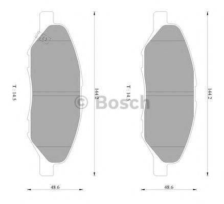 BOSCH BP2777 Комплект гальмівних колодок, дискове гальмо