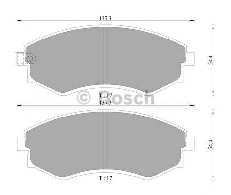 BOSCH BP3027 Комплект гальмівних колодок, дискове гальмо