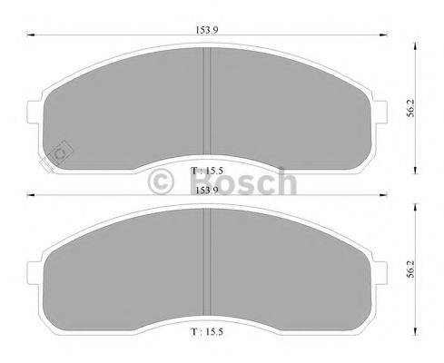 BOSCH BP3029 Комплект гальмівних колодок, дискове гальмо