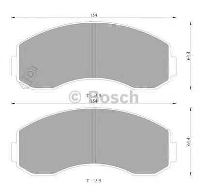 BOSCH BP3030 Комплект гальмівних колодок, дискове гальмо