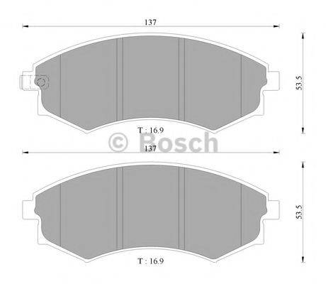BOSCH BP3031 Комплект гальмівних колодок, дискове гальмо