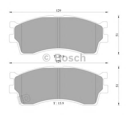 BOSCH BP3034 Комплект гальмівних колодок, дискове гальмо