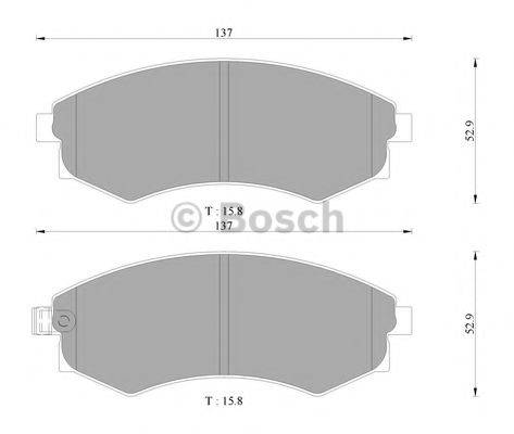 BOSCH K216 Комплект гальмівних колодок, дискове гальмо