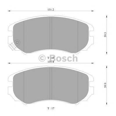 BOSCH BP3039 Комплект гальмівних колодок, дискове гальмо