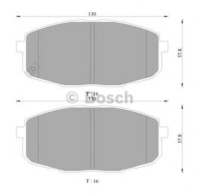 BOSCH BP3046 Комплект гальмівних колодок, дискове гальмо