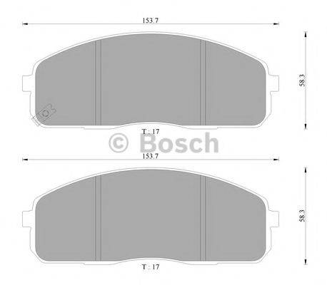 BOSCH K227 Комплект гальмівних колодок, дискове гальмо