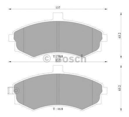 BOSCH BP3050 Комплект гальмівних колодок, дискове гальмо