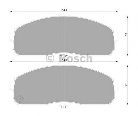 BOSCH K231 Комплект гальмівних колодок, дискове гальмо