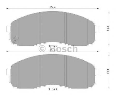 BOSCH 0986AB1239 Комплект гальмівних колодок, дискове гальмо