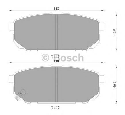 BOSCH BP3070 Комплект гальмівних колодок, дискове гальмо