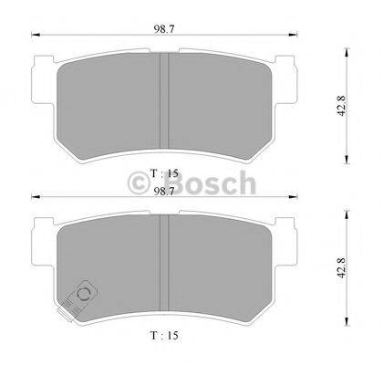 BOSCH BP3073 Комплект гальмівних колодок, дискове гальмо