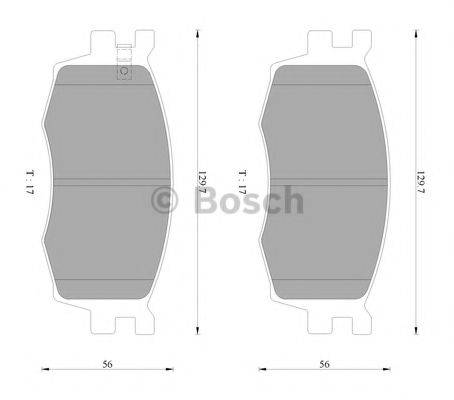 BOSCH BP3077 Комплект гальмівних колодок, дискове гальмо