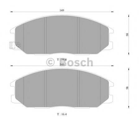 BOSCH BP3078 Комплект гальмівних колодок, дискове гальмо