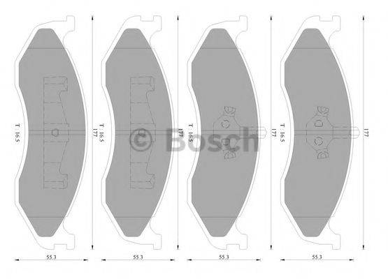 BOSCH BP3079 Комплект гальмівних колодок, дискове гальмо