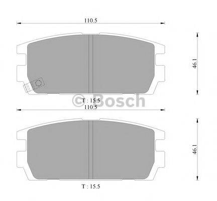 BOSCH BP3080 Комплект гальмівних колодок, дискове гальмо