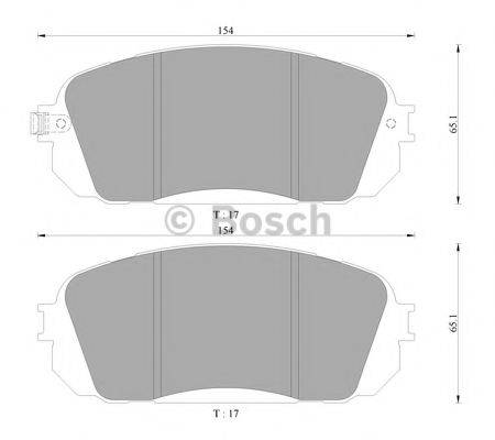 BOSCH BP3082 Комплект гальмівних колодок, дискове гальмо