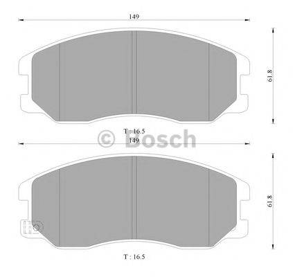 BOSCH BP3089 Комплект гальмівних колодок, дискове гальмо