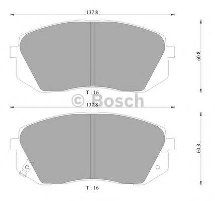 BOSCH BP3091 Комплект гальмівних колодок, дискове гальмо