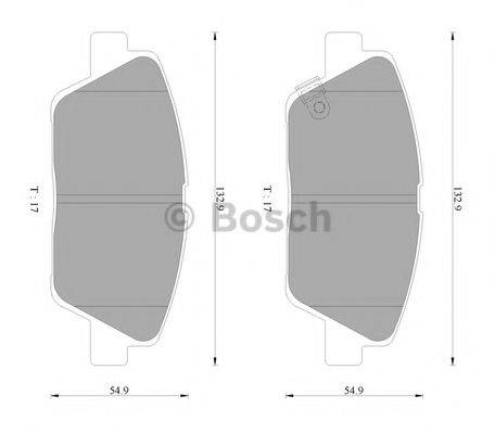 BOSCH K277 Комплект гальмівних колодок, дискове гальмо
