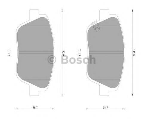 BOSCH BP3093 Комплект гальмівних колодок, дискове гальмо