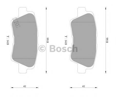 BOSCH BP3100 Комплект гальмівних колодок, дискове гальмо