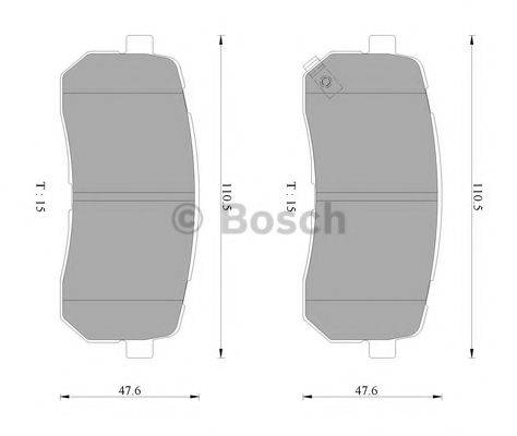 BOSCH BP3101 Комплект гальмівних колодок, дискове гальмо