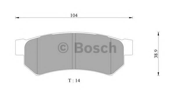BOSCH BP3102 Комплект гальмівних колодок, дискове гальмо