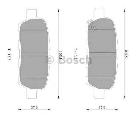 BOSCH BP3104 Комплект гальмівних колодок, дискове гальмо