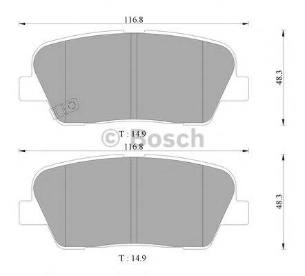 BOSCH BP3105 Комплект гальмівних колодок, дискове гальмо