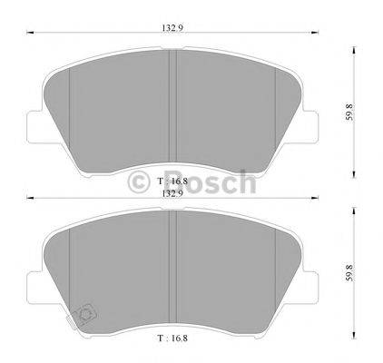 BOSCH BP3106 Комплект гальмівних колодок, дискове гальмо
