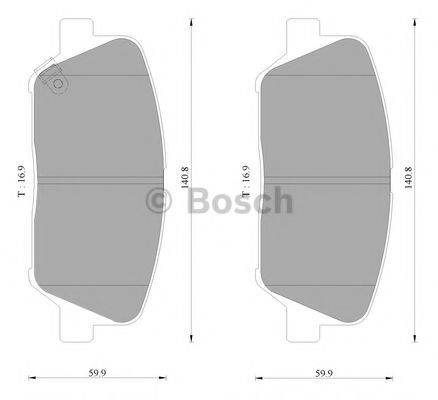 BOSCH K293 Комплект гальмівних колодок, дискове гальмо