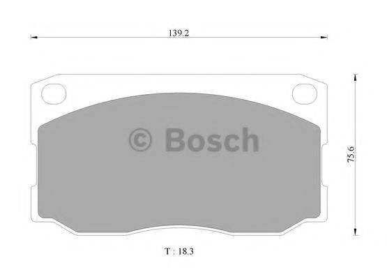 BOSCH K295 Комплект гальмівних колодок, дискове гальмо