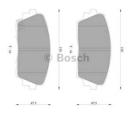 BOSCH BP3112 Комплект гальмівних колодок, дискове гальмо
