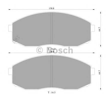 BOSCH BP3113 Комплект гальмівних колодок, дискове гальмо