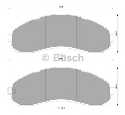 BOSCH BP3114 Комплект гальмівних колодок, дискове гальмо