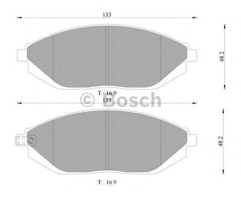 BOSCH BP3115 Комплект гальмівних колодок, дискове гальмо
